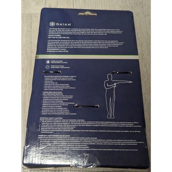 Gaiam Adjustable Speed Rope (9ft long) - Picture 2 of 3